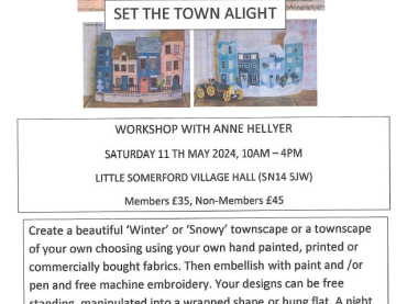 Malmesbury Textile Artists - Set the Town Alight - Workshop with Anne Hellyer